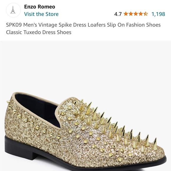 Enzo Romeo gold studded loafers - Picture 4 of 5
